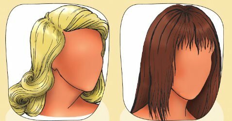 Klasikiniai šukuosena savininkų ilgas (L) ir trumpas (dešinėje), plonas kaklas